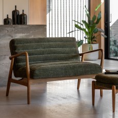 Gallery Direct Datsun Green Boucle 2 Seater Sofa