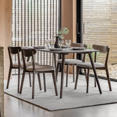 Gallery Direct Hatfield Dining Table – Smoked Finish