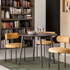 Gallery Direct Hatfield Smoked Folding Dining Table