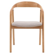 Gallery Direct Madrid Upholstered Dining Chair, Oak Gallery Direct Madrid Upholstered Dining Chair, Oak