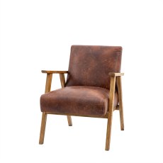 Gallery Direct Neyland Vintage Brown Leather Armchair Gallery Direct Neyland Vintage Brown Leather Armchair