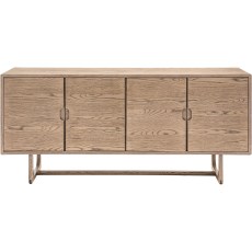 Gallery Direct Craft 4 Door Smoked Sideboard Gallery Direct Craft 4 Door Smoked Sideboard