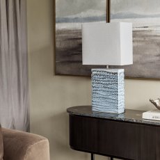 Sereno Square Ceramic Lamp - Blue Grey