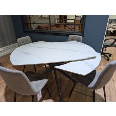 Busby, 140cm Extending Table with 4 x Path Grey Chairs Busby, 140cm Extending Table with 4 x Path Grey Chairs