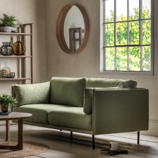 Gallery Direct Wigmore Verdant Green Boucle 3 Seater Sofa
