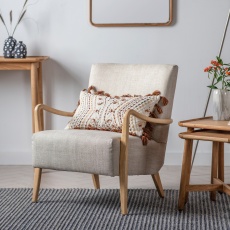 Gallery Direct Chedworth Natural Linen Armchair