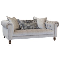 Somerset Midi Chesterfield Sofa In Plush Platinum