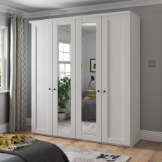 Wiemann Linate 200cm 4 Door 2 Mirror Wardrobe