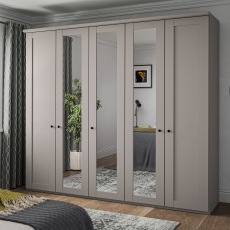 Wiemann Linate 250cm 5 Door 3 Mirror Wardrobe