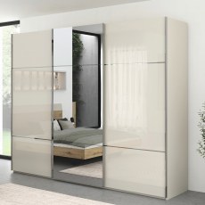 Rauch Trio 3 Door Sliding Wardrobe with 1 Mirror | 240x223cm Rauch Trio 3 Door Sliding Wardrobe with 1 Mirror | 240x223cm