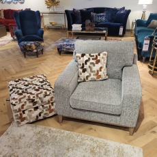 CHARLOTTE GRAND SOFA, 2 SEATER, CHAIR AND STORAGE STOOL