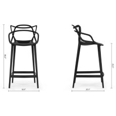 Kartell Masters by Philippe Starck Stool H.65 Black (£269 Each)