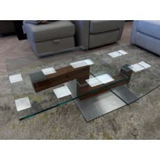 Venjakob Walnut & Glass Top Coffee Table