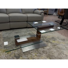 Venjakob Walnut & Glass Top Coffee Table