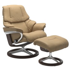 Stressless Reno Medium Signature Chair & Stool - Promo
