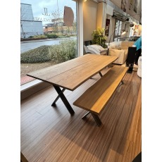 Clifton 220cm x 100cm Dining Table, Seat Bench & 50cm Extension Leaf