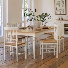 Gallery Direct Eton Extending Dining Table, White