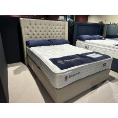 Sleepeeze Shaftsbury 5ft Mattress with Carnaby 2+2 drawer Divan Bed and Blossom Headboard in Biscuit