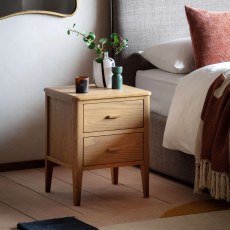 Gallery Direct Camden Natural 2 Drawer Bedside