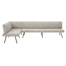 Barry Large Left Corner Bench with Steel Leg