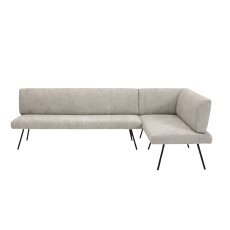 Barry Medium Right Corner Bench with Steel Leg