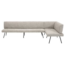 Barry Large Right Corner Bench with Steel Leg