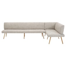 Barry Large Right Corner Bench with Oak Leg