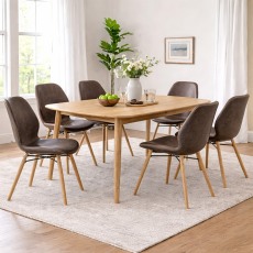 Malin 160cm Extending Dining Table and 6 Dorcas Chairs Malin 160cm Extending Dining Table and 6 Dorcas Chairs