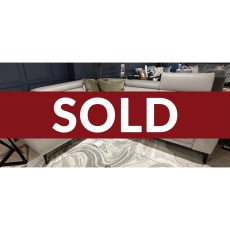 ATILLA- LHF Corner Sofa With Power Recliner in Soleda Silver Grey Leather