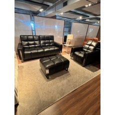 Vivianna 3 Seater Power Recliner, Power Recliner Chair & Rectangular Stool