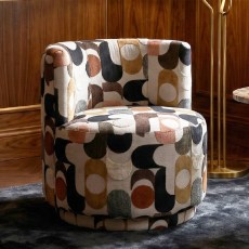 Portico Velvet Swivel Chair