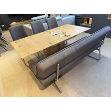 VENJAKOB PIAZZA 1.9M EXTENDING DINING TABLE WITH 3 X EILEEN CHAIRS & BENCH