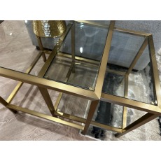 Charleston Nesting Tables in Brass Finish