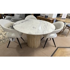 RAFFI DINING- 120cm ROUND DINING TABLE & 4 JASMINE CHAIRS
