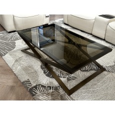 Azra Coffee Table with Smoked Glass Top