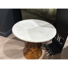 Turin Side Table in Orange and White
