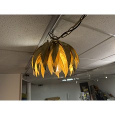 POLISHED BRASS PALM TREE PENDANT