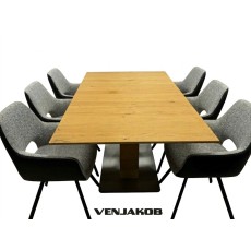 Venjakob Piazza 1.90m Extending Table With 100cm leaf + 6 Sammy Chairs