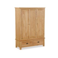 Fairfax Compact Bedroom Oak Triple Wardrobe