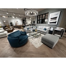 Alice Corner Sofa, Scatters Cushions, Swivel Chair & Storage Footstool