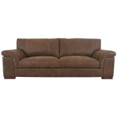 Mountback 3 Seater Sofa Marrone QS