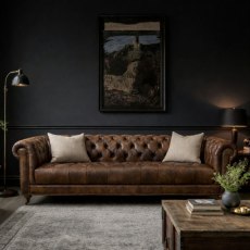 Highbury 4 Seater Sofa Leather QS