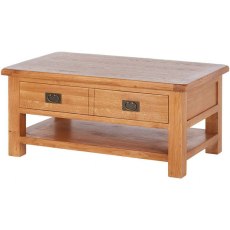 Fairfax Oak Large Coffee Table With Shelf