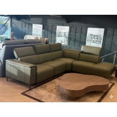 Ravenna Electric Recling Leather Corner Sofa with End Chaise