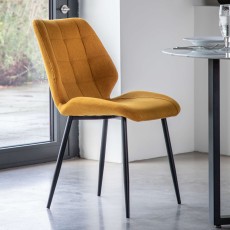 Gallery Direct Manford Dining Chair, Saffron Gallery Direct Manford Dining Chair, Saffron