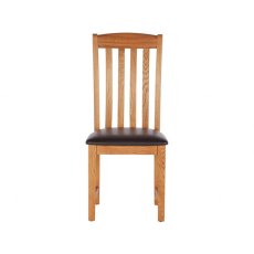 Fairfax Oak Slat Back Chair - PU Seat