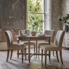 Artisan Round Extending Dining Table + 4 Dining Chairs Artisan Round Extending Dining Table + 4 Dining Chairs