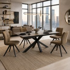 Hayley 168cm Extending Dining Table & 4 Lindo Dining Chairs Hayley 168cm Extending Dining Table & 4 Lindo Dining Chairs