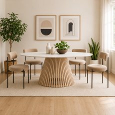 Soho Oval Table & 4 Aveley Natural Dining Chairs Soho Oval Table & 4 Aveley Natural Dining Chairs