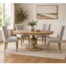 Vancouver 120cm Round Extending Dining Table & 4 Vancouver Chairs Vancouver 120cm Round Extending Dining Table & 4 Vancouver Chairs